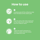 Ultra-absorbent underarm sweat pads with adhesive backing