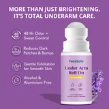 FemiSafe Underarm Roll-On with 3% AHA BHA | 50ml