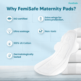 High-absorbency maternity pads for postpartum bleeding
