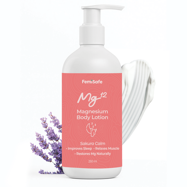 Sleep Support, Muscle Relaxation and Hydration - FemiSafe Magnesium Body Lotion
