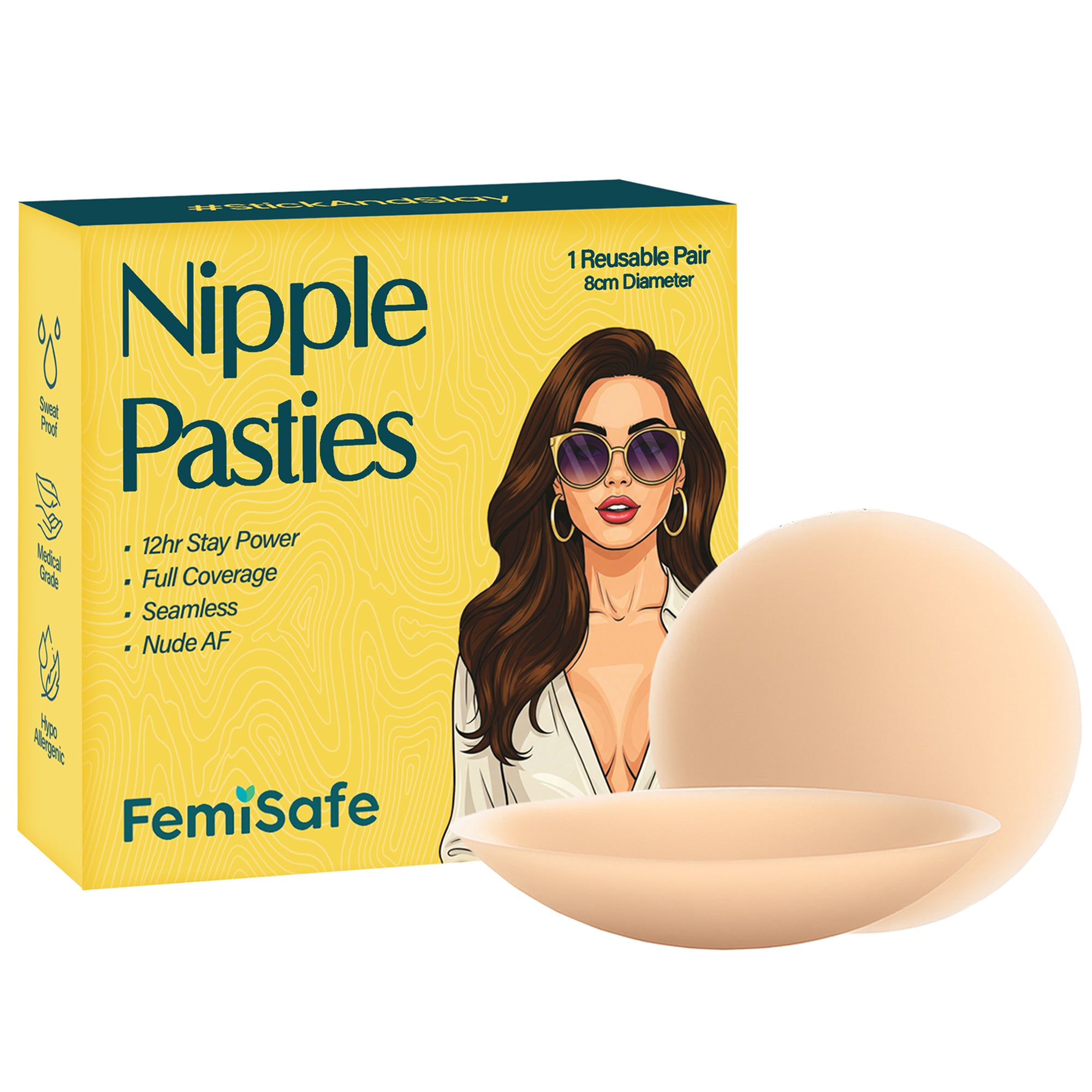 FemiSafe Reusable Silicone Nipple Pasties
