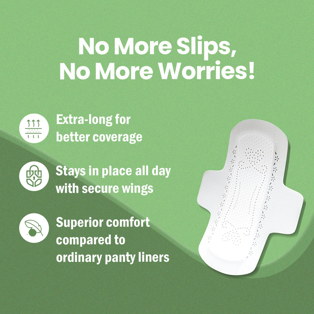 Ideal for vaginal discharge, first time menstrual cup usage, surprise period and post intercourse discharge