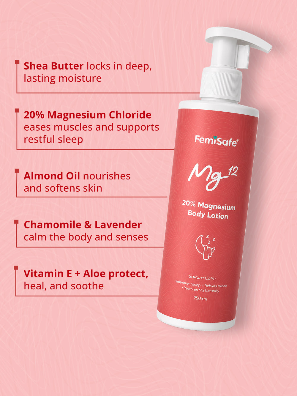 Magnesium Sleep Body Lotion formula details