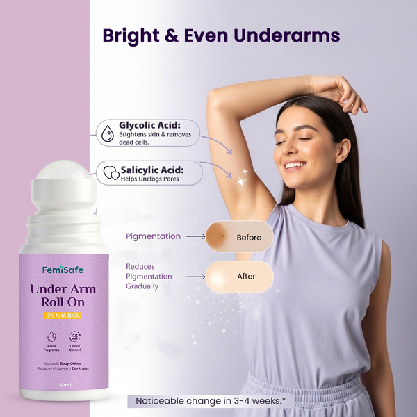 FemiSafe Underarm Roll-On with 3% AHA BHA | 50ml