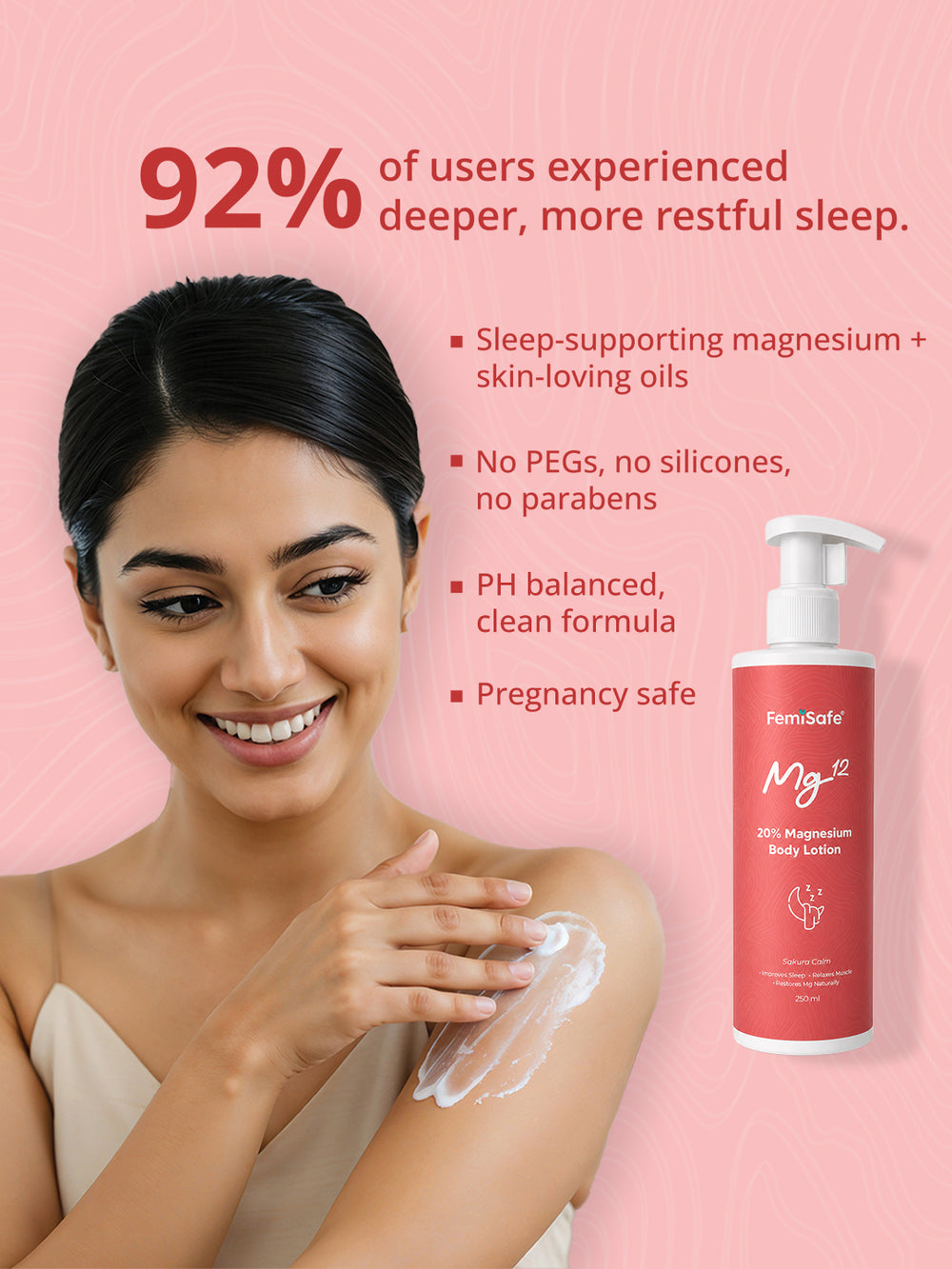 Magnesium Sleep Body Lotion texture and application