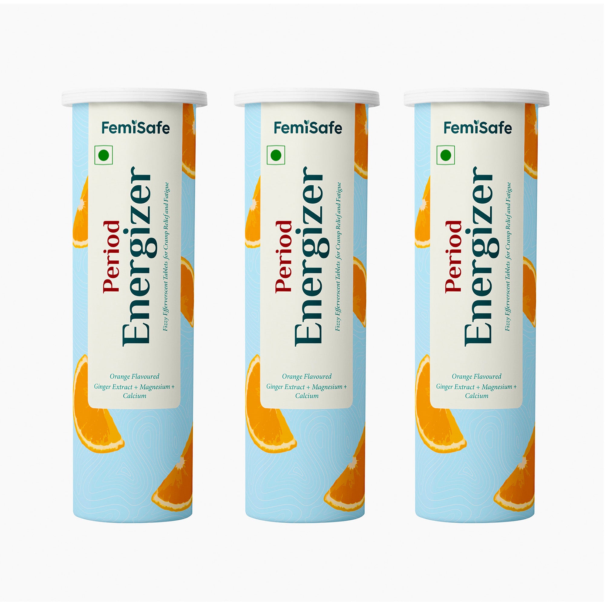 FemiSafe Period Energizer -Effervescent Tablets for Period Cramp Relief and Fatigue (15 Tablets)