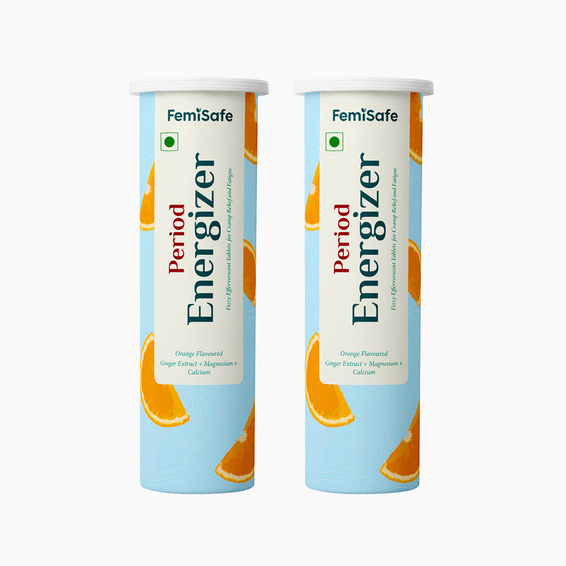 FemiSafe Period Energizer -Effervescent Tablets for Period Cramp Relief and Fatigue (15 Tablets)