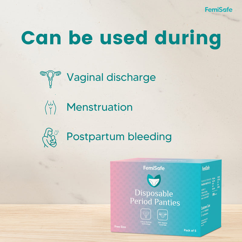 CAN BE USED DURING VAGINAL DISCHARGE , MENSTRUATION, POSTPARTUM BLEEDING
