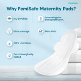 High-absorbency maternity pads for postpartum bleeding