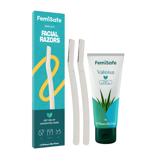 FACE RAZORS (ECO-FRIENDLY) & ALOE-GEL COMBO